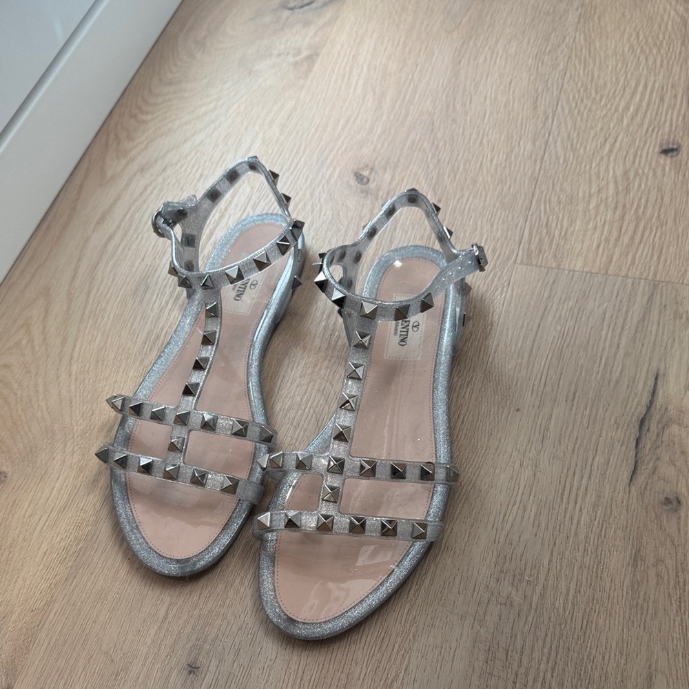 Valentino Garavani Metallic Studded Sandals